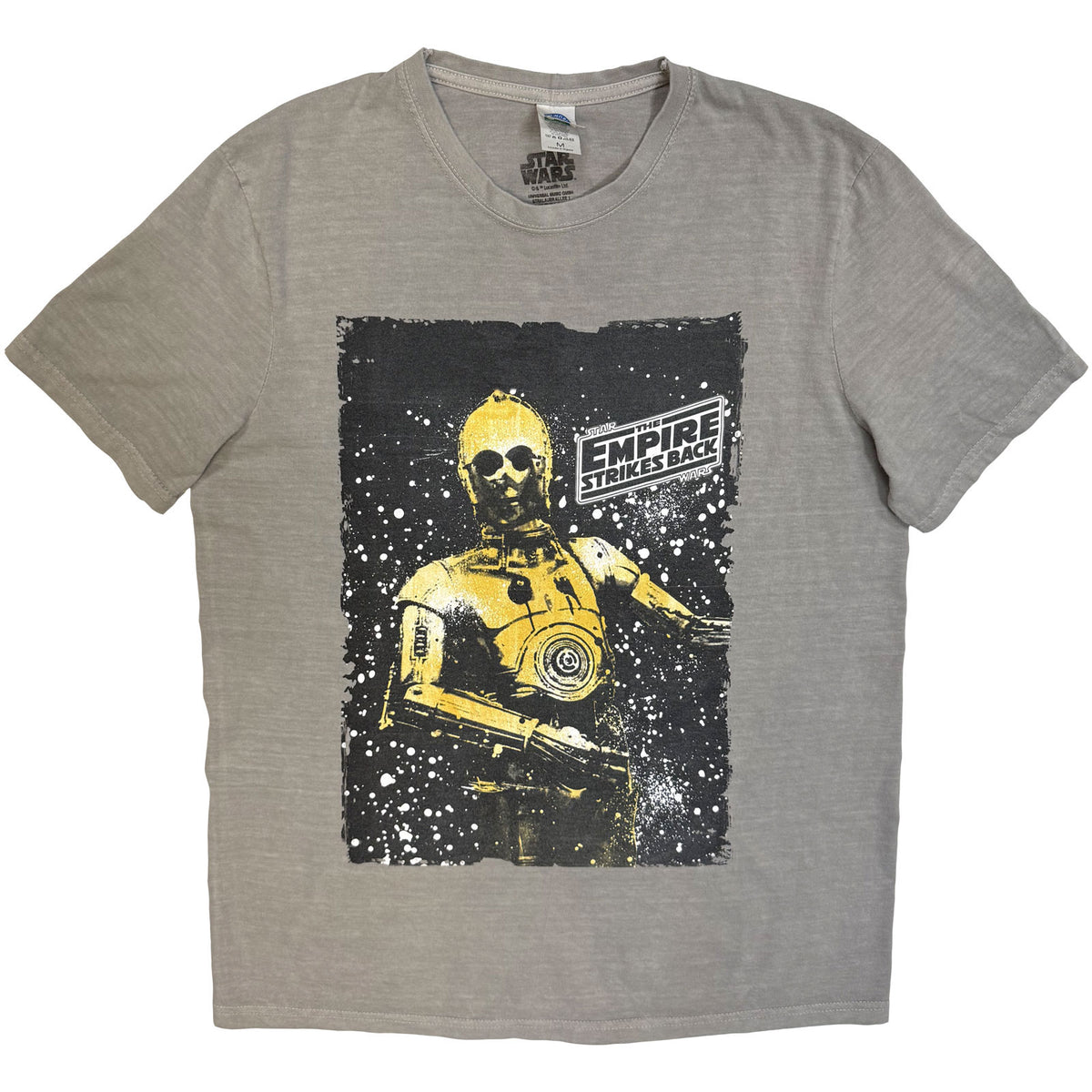 STAR WARS - TESB C3PO - Stone Wash T-Shirt Grey