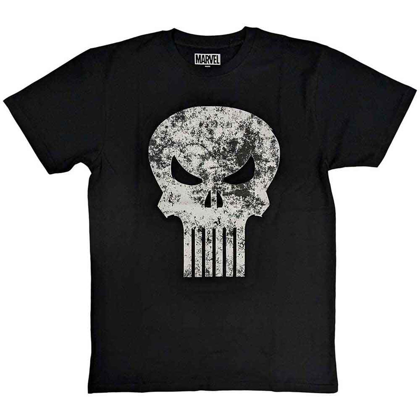 MARVEL COMICS - PUNISHER DISTRESSED LOGO - T-Shirt Black