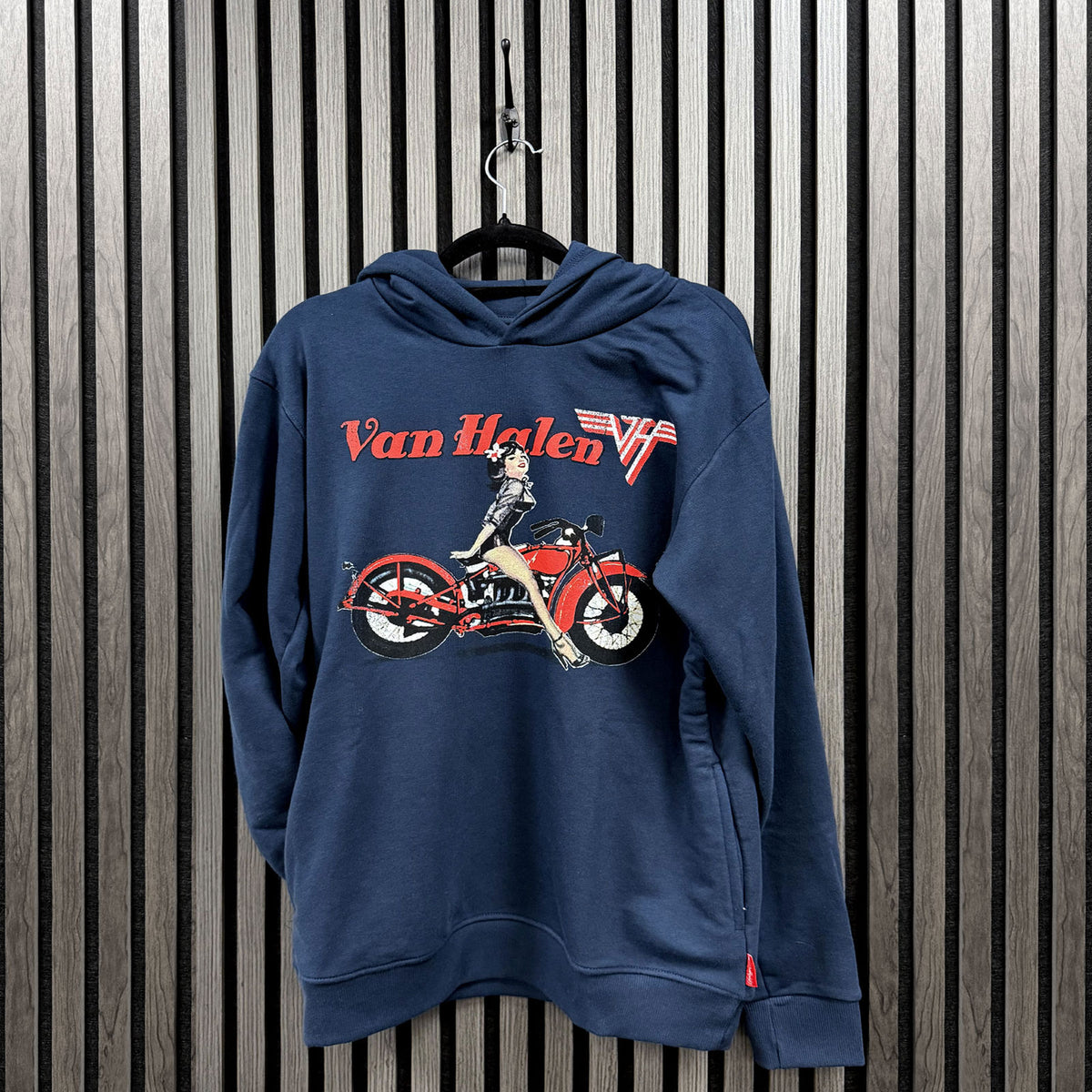 VAN HALEN - PINUP MOTORCYCLE - Pullover Hoodie Blue