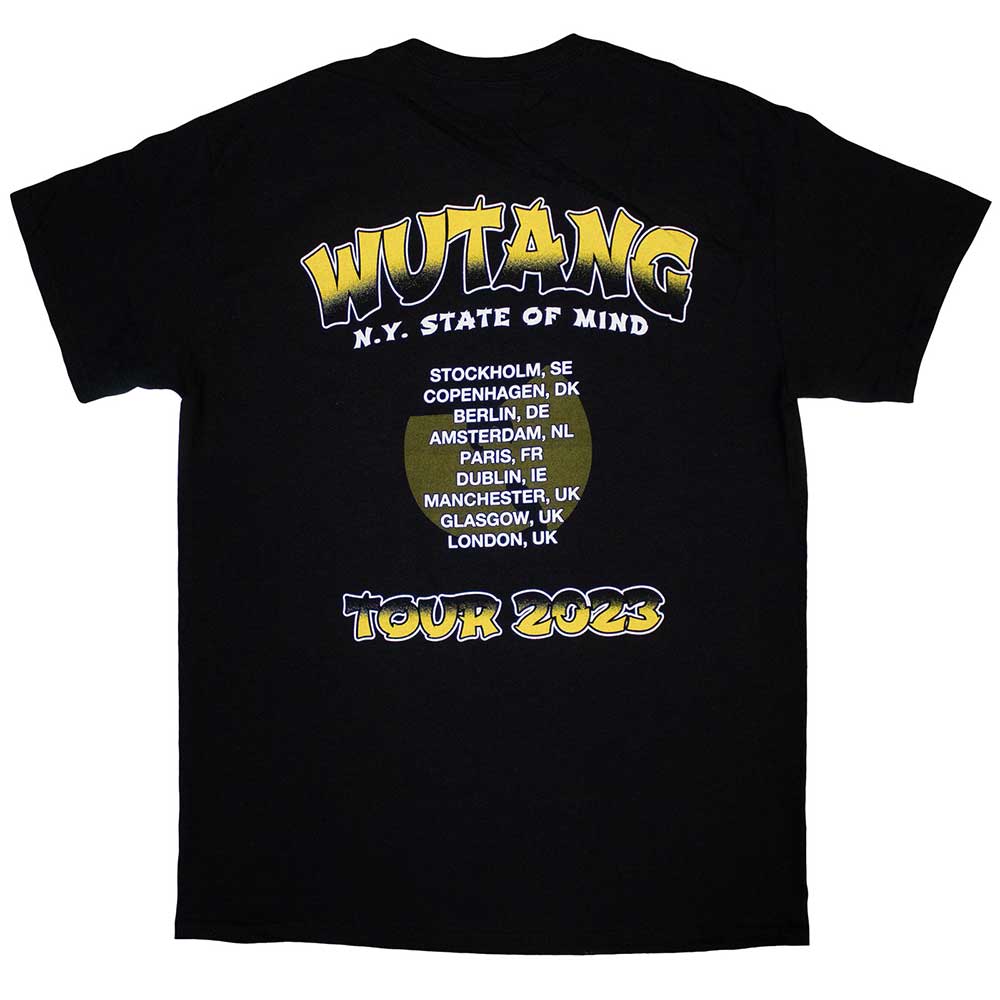 WU-TANG CLAN - TOUR '23 SLANTED LOGO STATE OF MIND - T-Shirt Black
