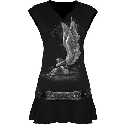 ENSLAVED ANGEL - Mini sukienka z ćwiekami w talii, czarna