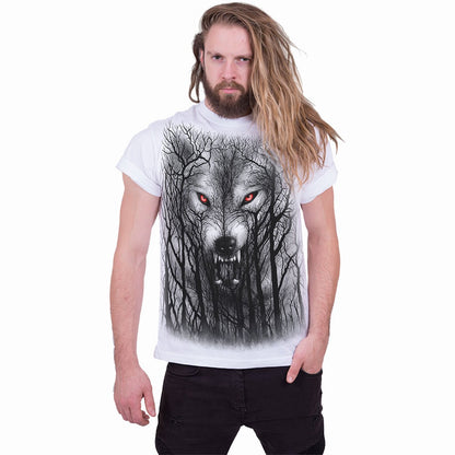 FOREST WOLF - T-Shirt White - Spiral USA
