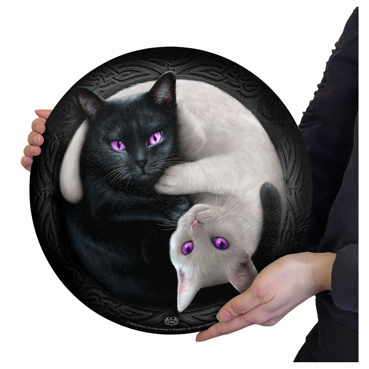 YIN YANG CATS - Szklana deska do krojenia (okrągła)