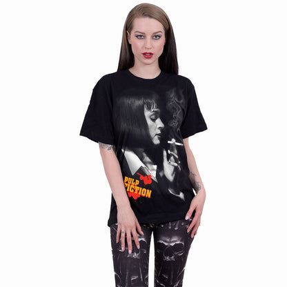 PULP FICTION - SMOKE - Front Print T-Shirt Black