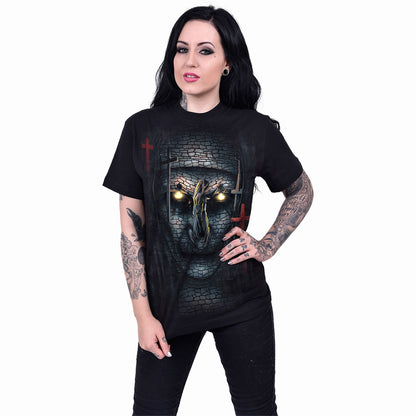 THE NUN - SKULL ILLUSION - T-Shirt Black