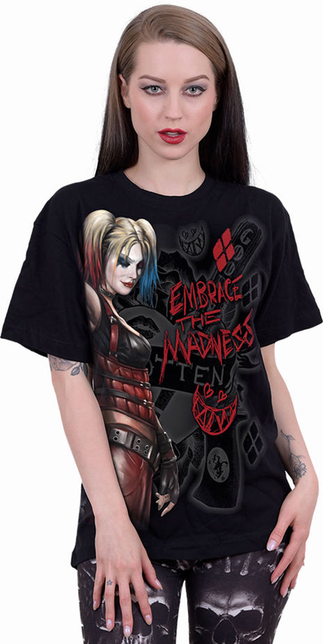 HARLEY QUINN - EMBRACE MADNESS - Koszulka z nadrukiem z przodu czarna