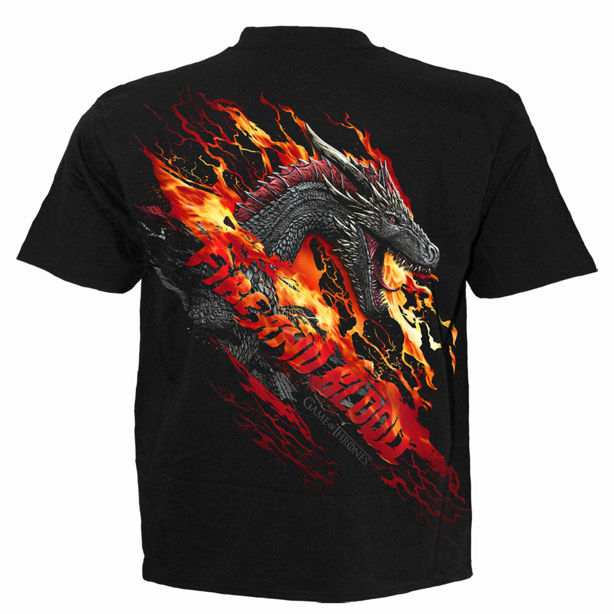 GOT - FIRE AND BLOOD - T-Shirt czarny