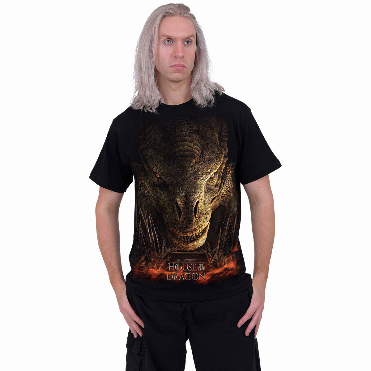 HOD - DRAGON THRONE - Koszulka z nadrukiem z przodu czarna