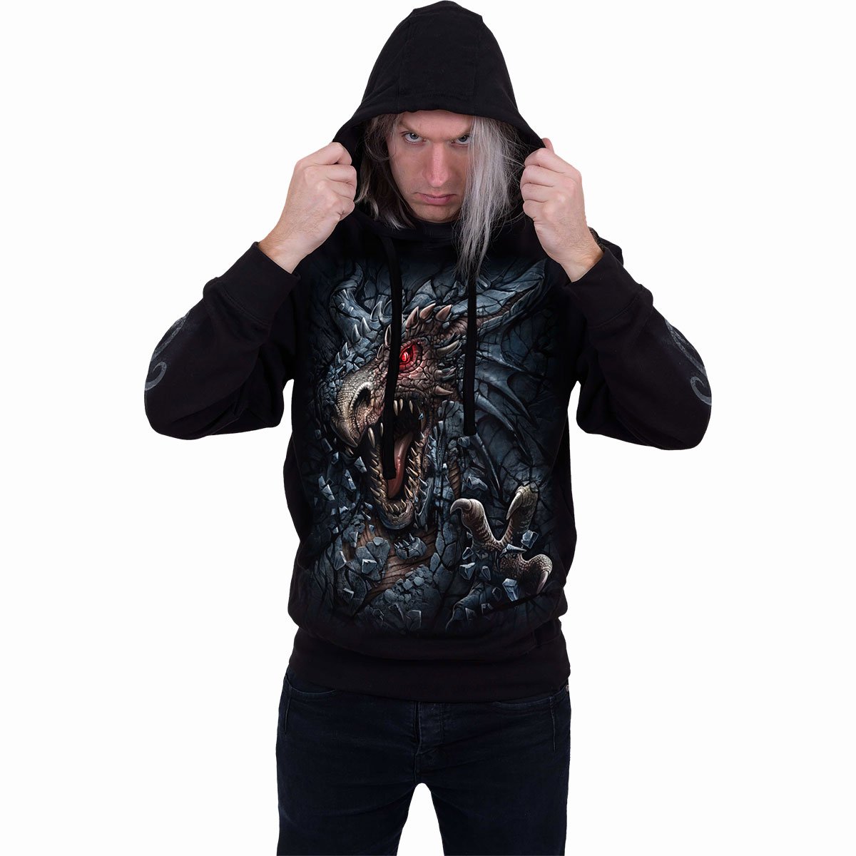 DRAGON'S LAIR - Hoody Black - Spiral USA