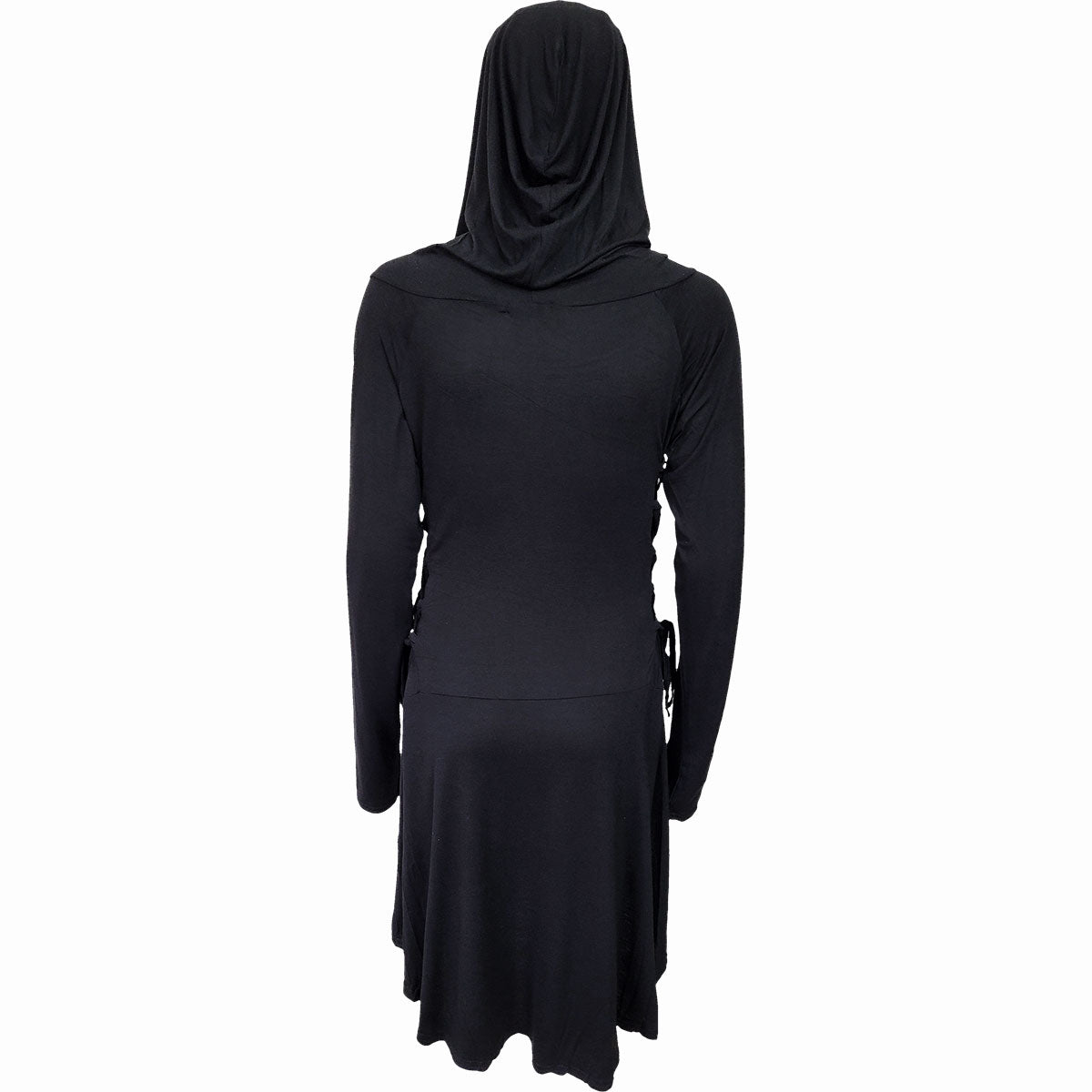 GOTHIC ELEGANCE - Gotycka sukienka z kapturem Black Widow
