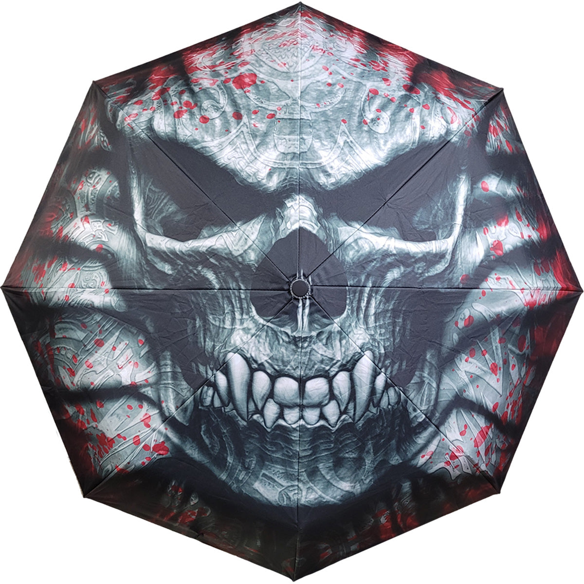 GOTH SKULL - Compact Travel Umbrella with Auto Open & Close