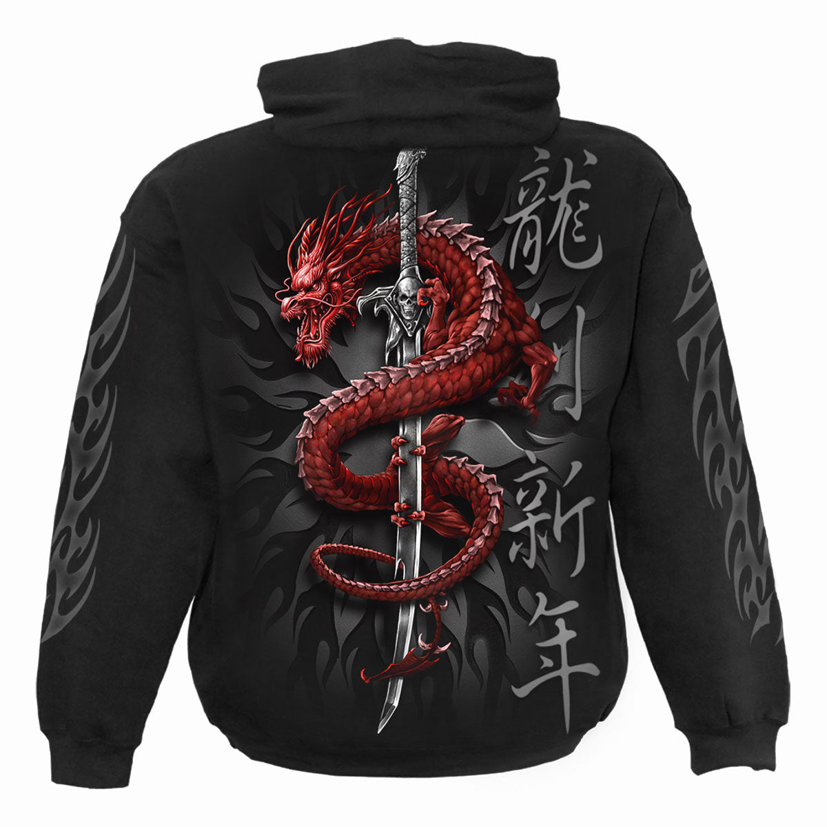 ORIENTAL DRAGON - Bluza czarna