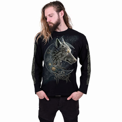 CELTIC WOLF - Koszulka z długim rękawem czarna